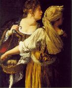 GENTILESCHI, Artemisia Judith and her Maidservant  sdg oil painting on canvas